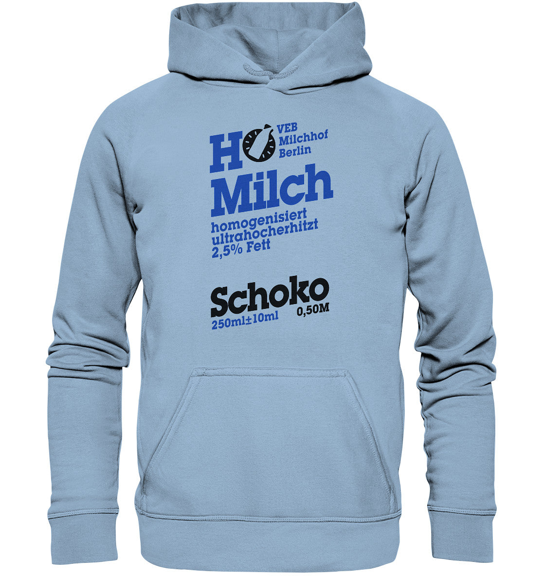 DDR Ostalgie Kapuze / Hoodie Unisex • VEB MILCHHOF BERLIN - hell