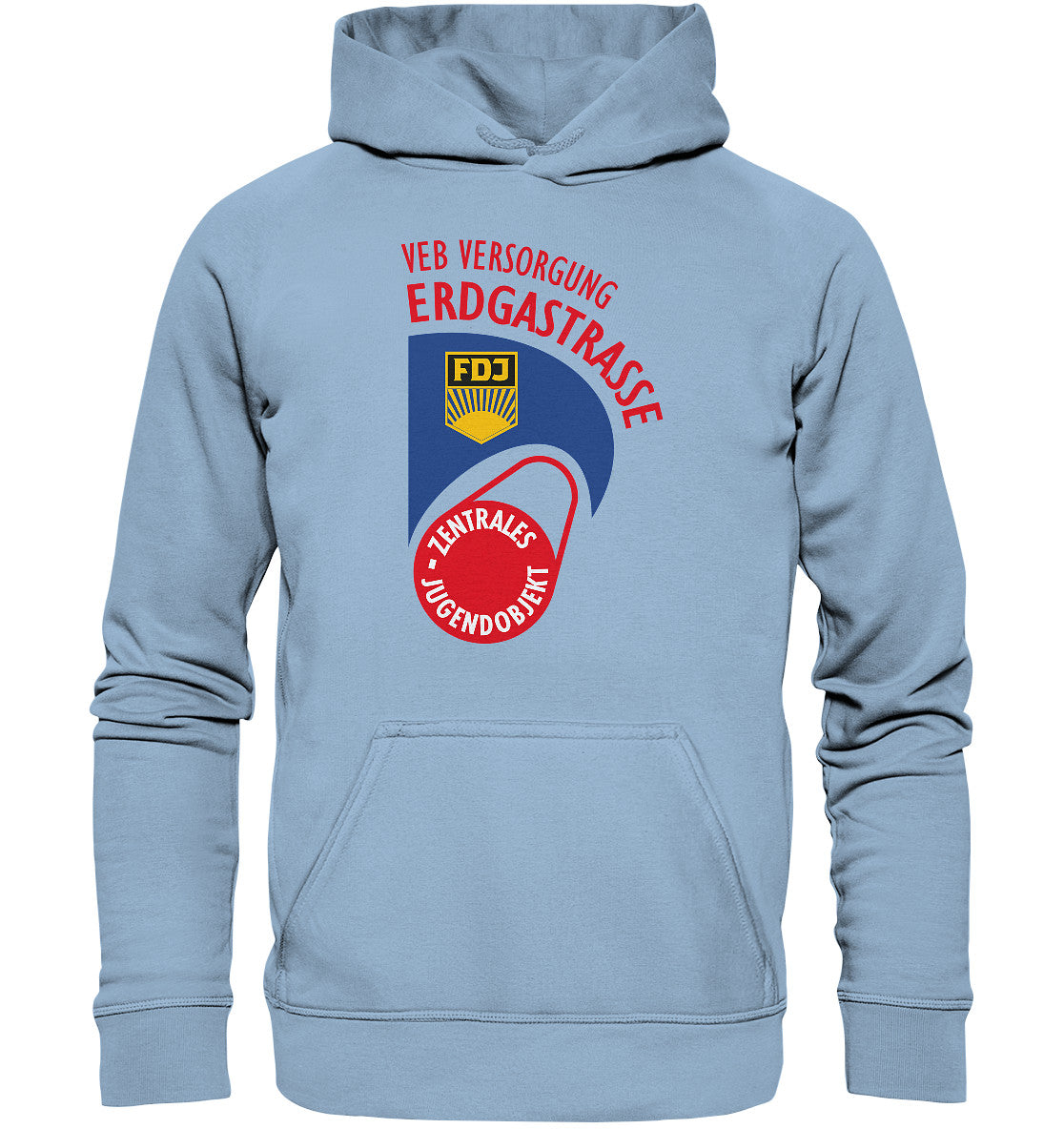 DDR Ostalgie Kapuze / Hoodie Unisex • VEB VERSORGUNG ERDGASTRASSE