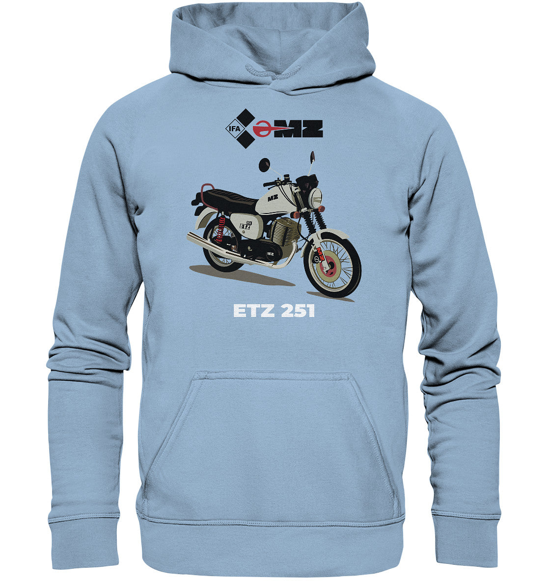 DDR Ostalgie Kapuze / Hoodie Unisex • MZ ETZ 251 - ORIGINALWERBUNG