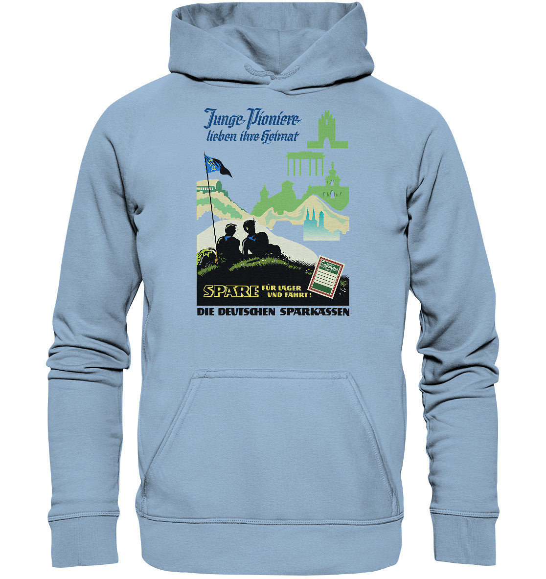 DDR Ostalgie Kapuze / Hoodie Unisex • JUNGE PIONIERE LIEBEN IHRE HEIMAT