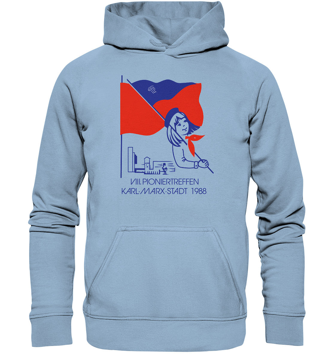 DDR Ostalgie Kapuze / Hoodie Unisex • 8. PIONIERTREFFEN KARL-MARX-STADT 1988