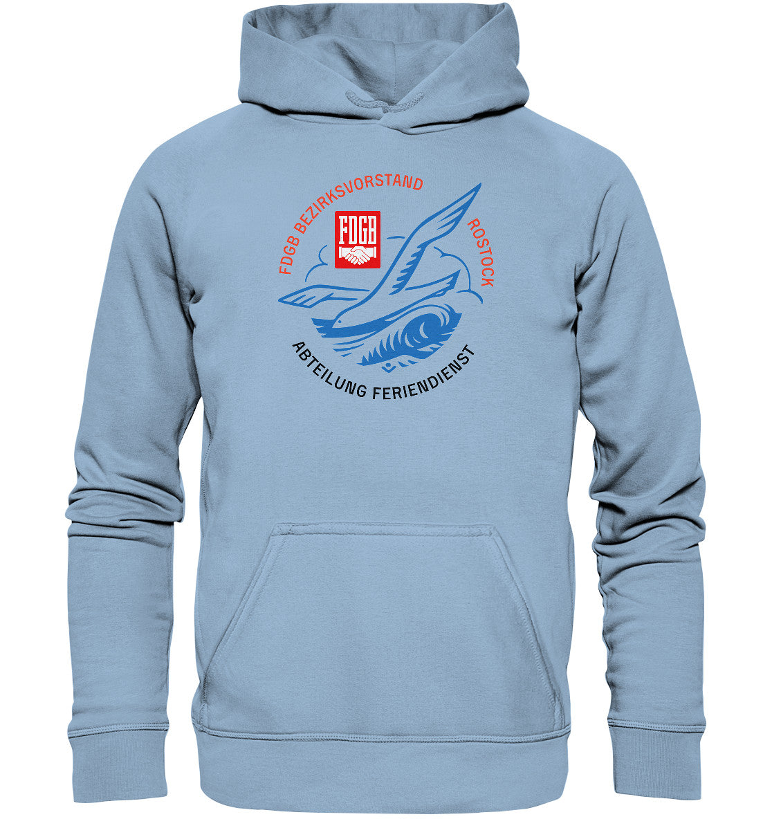 DDR Ostalgie Kapuze / Hoodie Unisex • FDGB FERIENDIENST ROSTOCK
