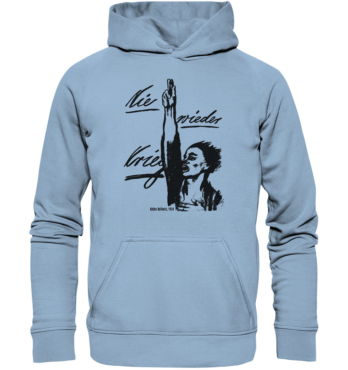 DDR Ostalgie Kapuze / Hoodie Unisex • NIE WIEDER KRIEG - KÄTHE KOLLWITZ