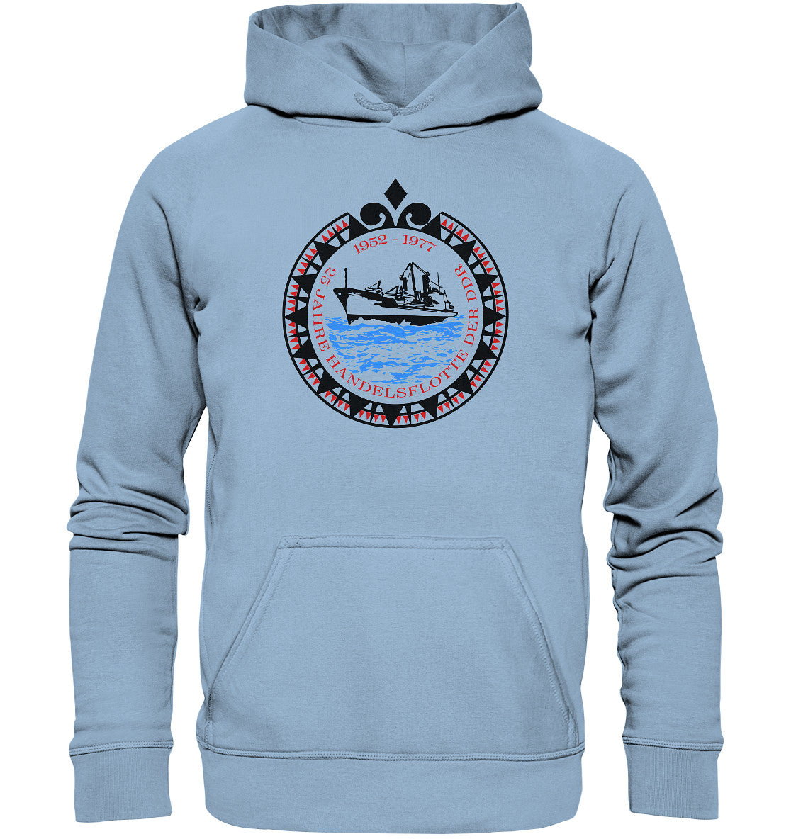 DDR Ostalgie Kapuze / Hoodie Unisex • 25 JAHRE HANDELSFLOTTE DER DDR - hell