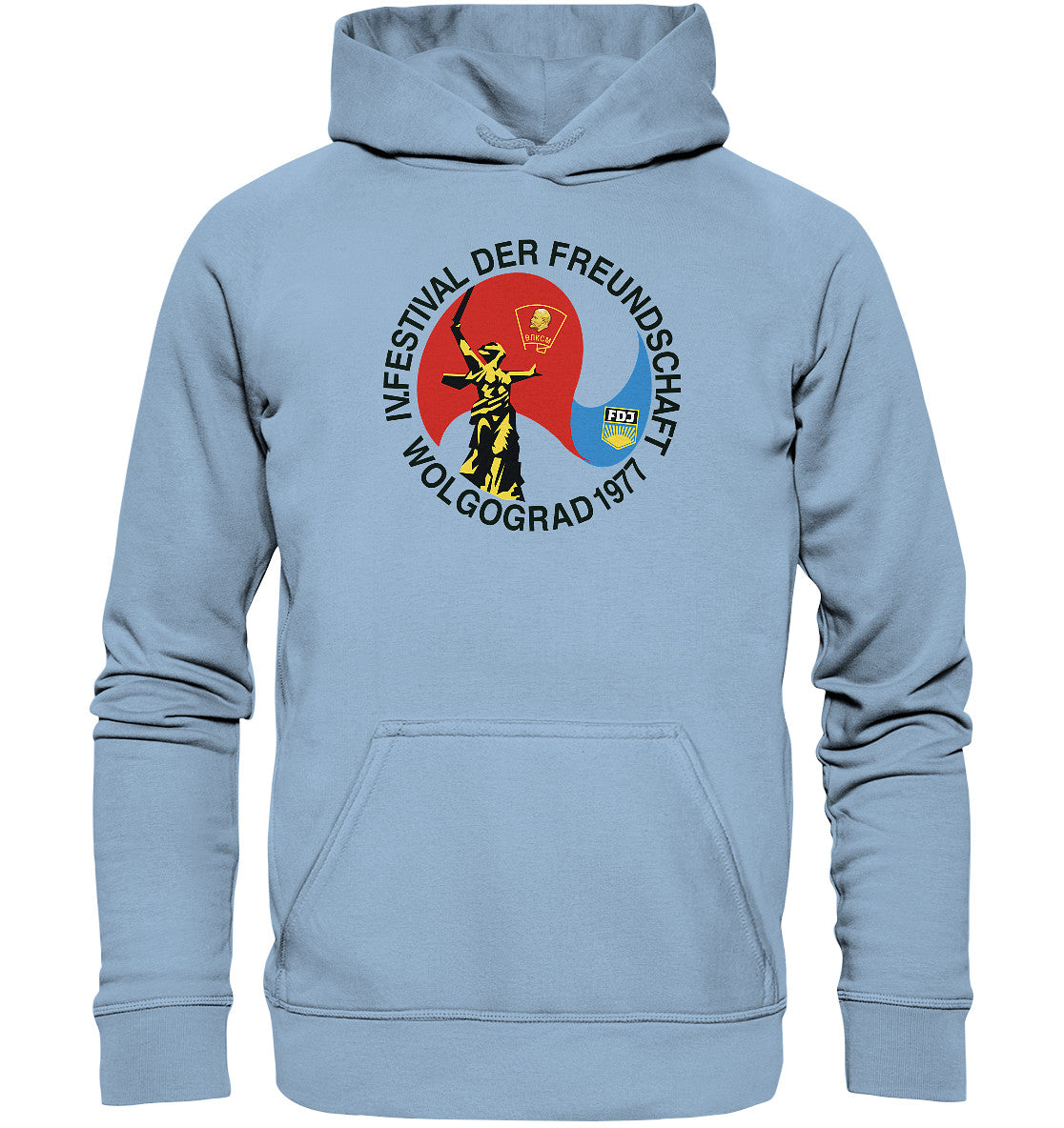 DDR Ostalgie Kapuze / Hoodie Unisex • FESTIVAL DER FREUNDSCHAFT - WOLGOGRAD 1977
