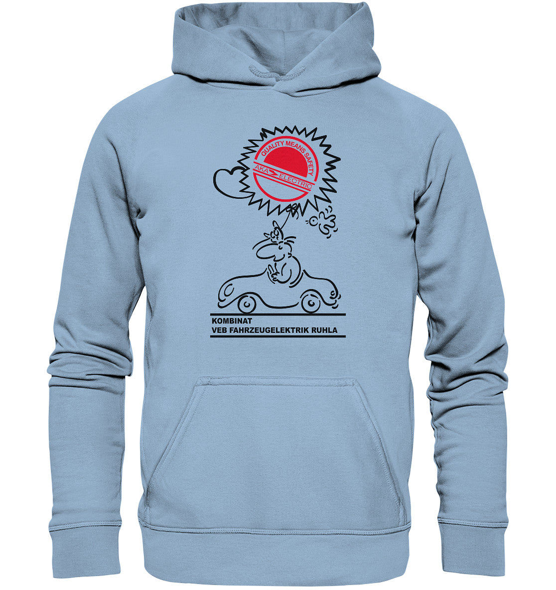 DDR Ostalgie Kapuze / Hoodie Unisex • AKA ELEKTRIK - VEB FAHRZEUGELEKTRIK RUHLA