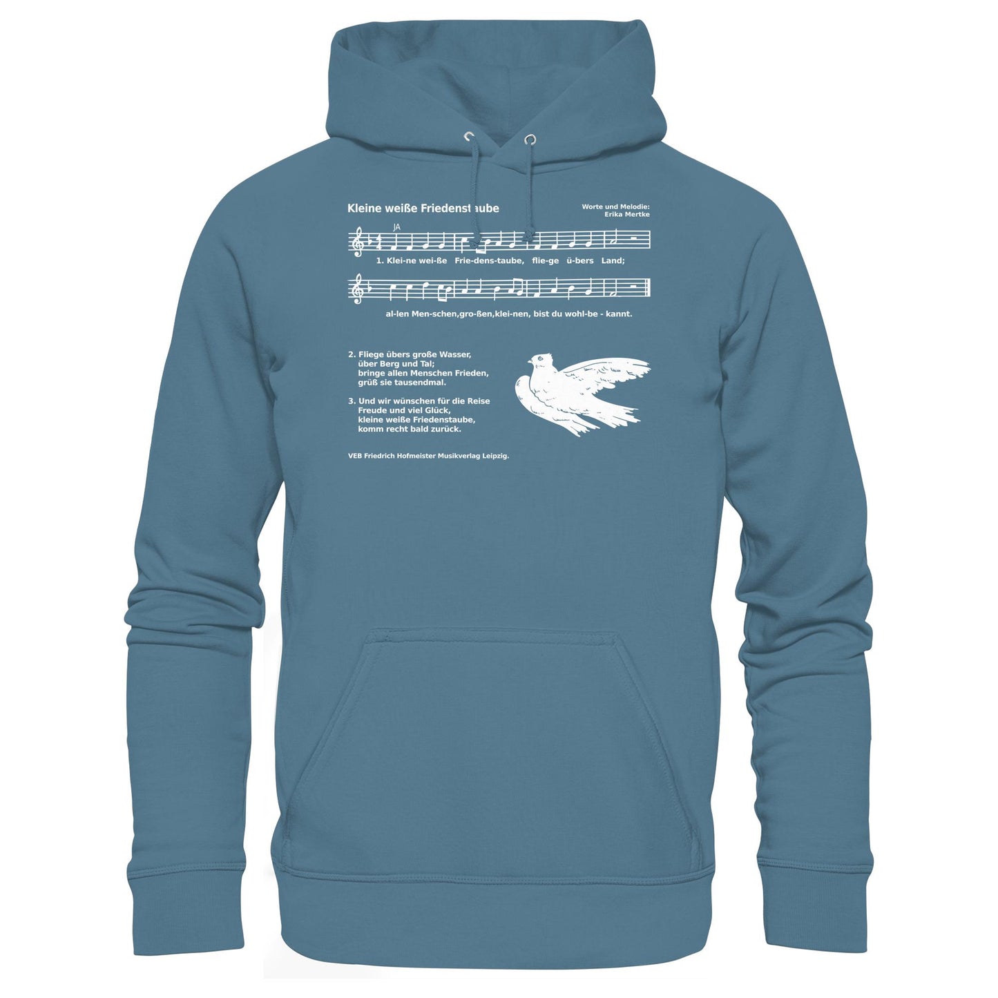 DDR Ostalgie Kapuze / Hoodie Unisex • KLEINE WEISSE FRIEDENSTAUBE (ORIGINAL AUS DER FIBEL)