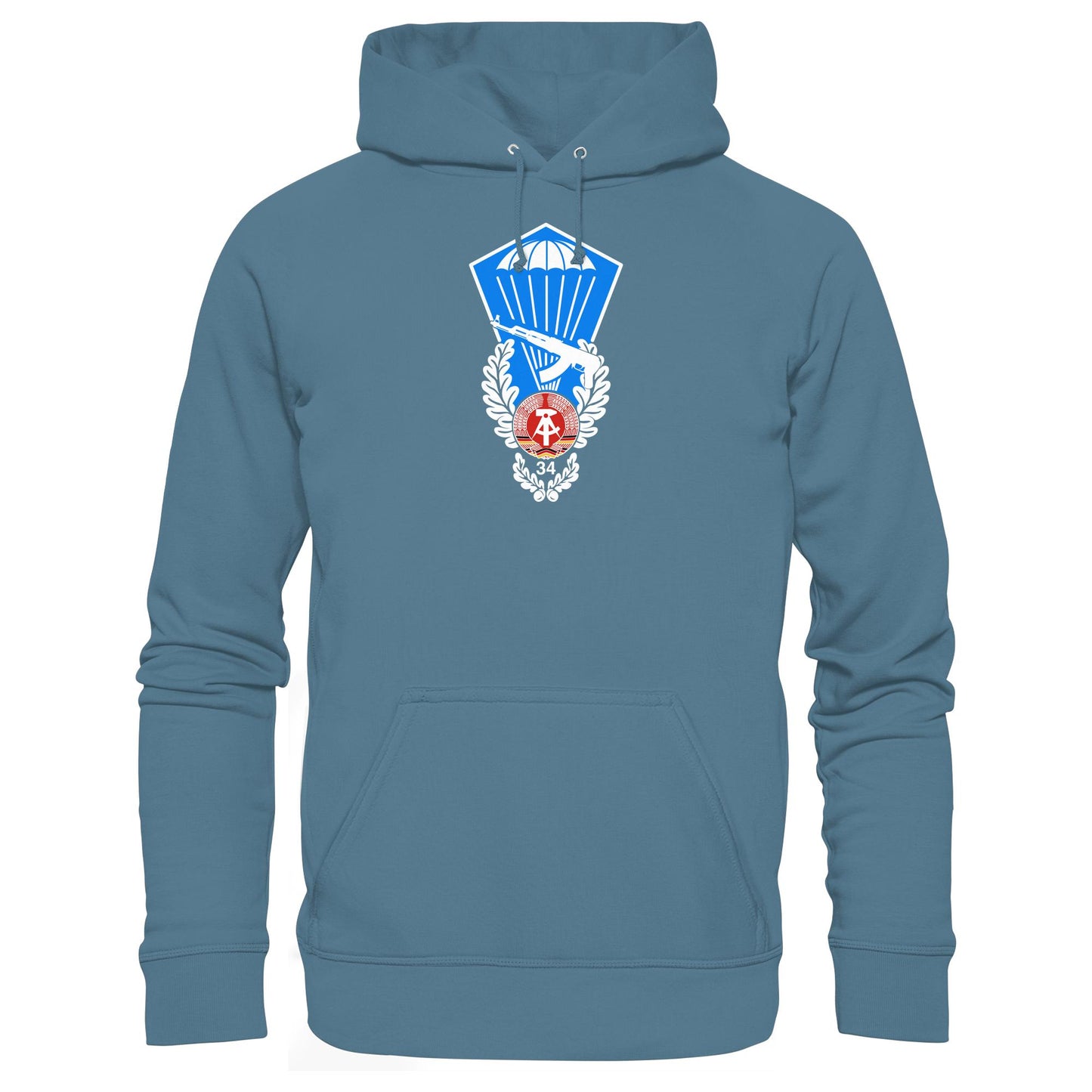 DDR Ostalgie Kapuze / Hoodie Unisex • NVA SPRUNGABZEICHEN