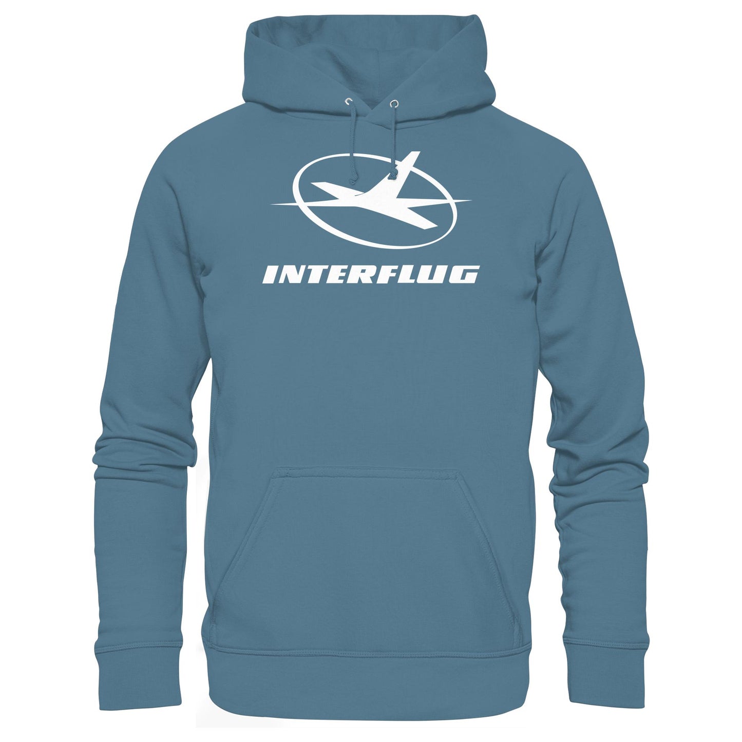 DDR Ostalgie Kapuze / Hoodie Unisex • INTERFLUG MONOCHROM