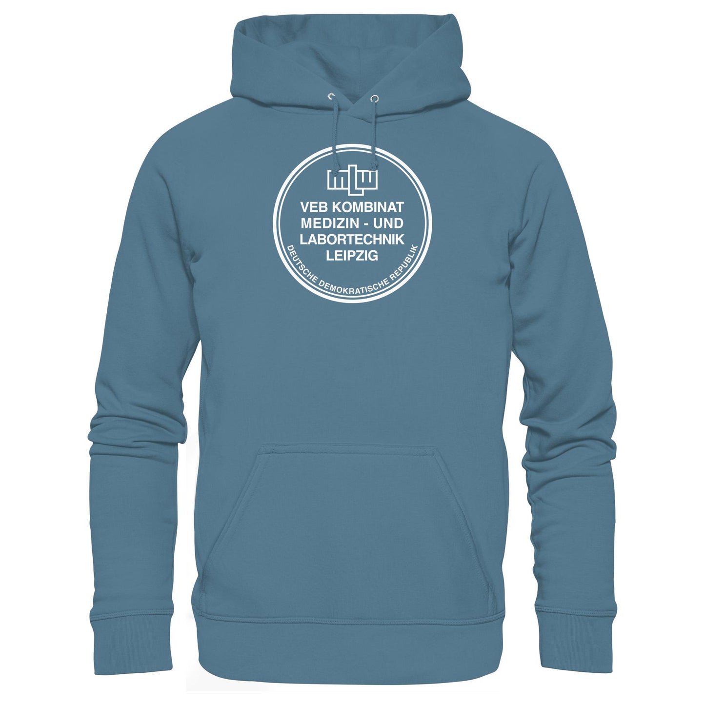 DDR Ostalgie Kapuze / Hoodie Unisex • VEB KOMBINAT MEDIZIN- UND LABORTECHNIK LEIPZIG