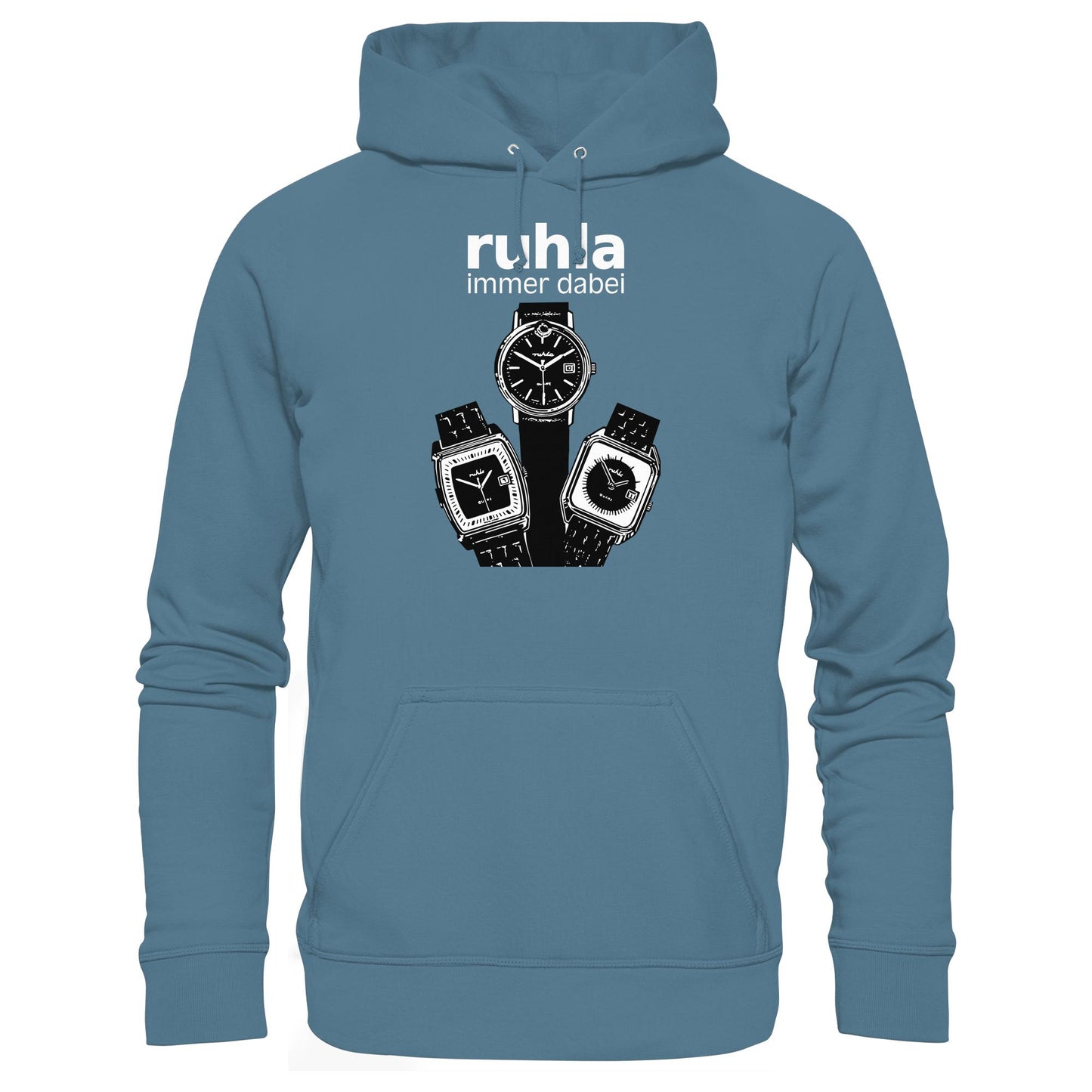 DDR Ostalgie Kapuze / Hoodie Unisex • VEB UHRENWERT RUHLA (ORIGINAL PLAKAT)