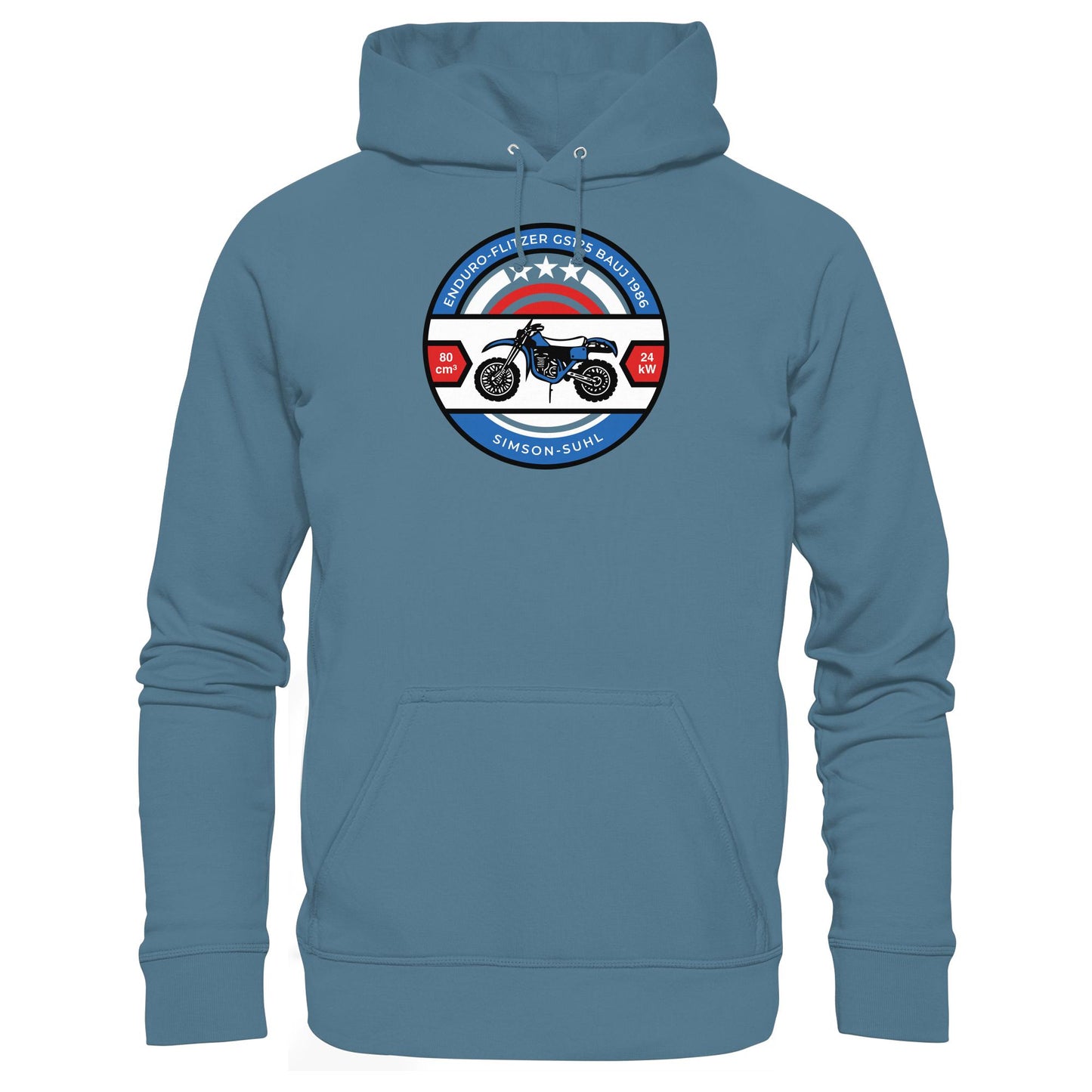 DDR Ostalgie Kapuze / Hoodie Unisex • SIMSON ENDURO GS125 - ORIGINAL BIERDECKEL