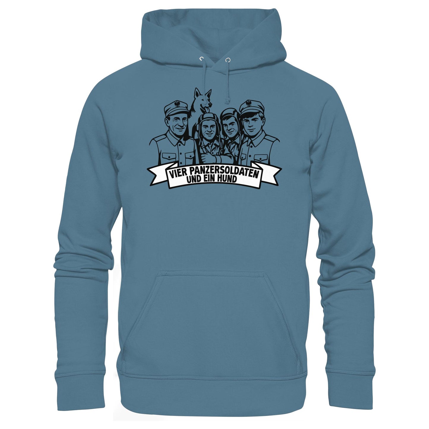 DDR Ostalgie Kapuze / Hoodie Unisex • VIER PANZERSOLDATEN UND EIN HUND