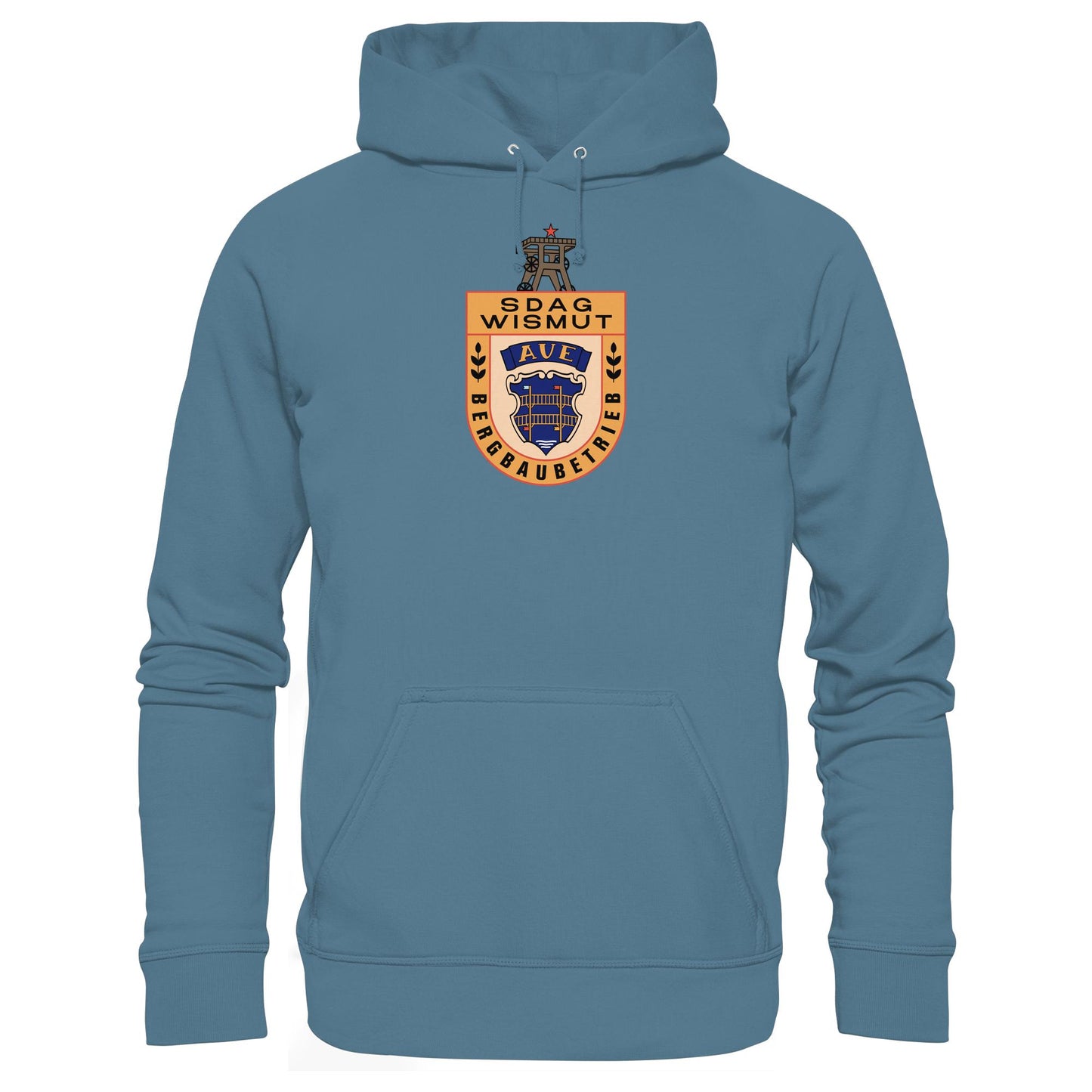DDR Ostalgie Kapuze / Hoodie Unisex • SDAG WISMUT AUE - ABZEICHEN
