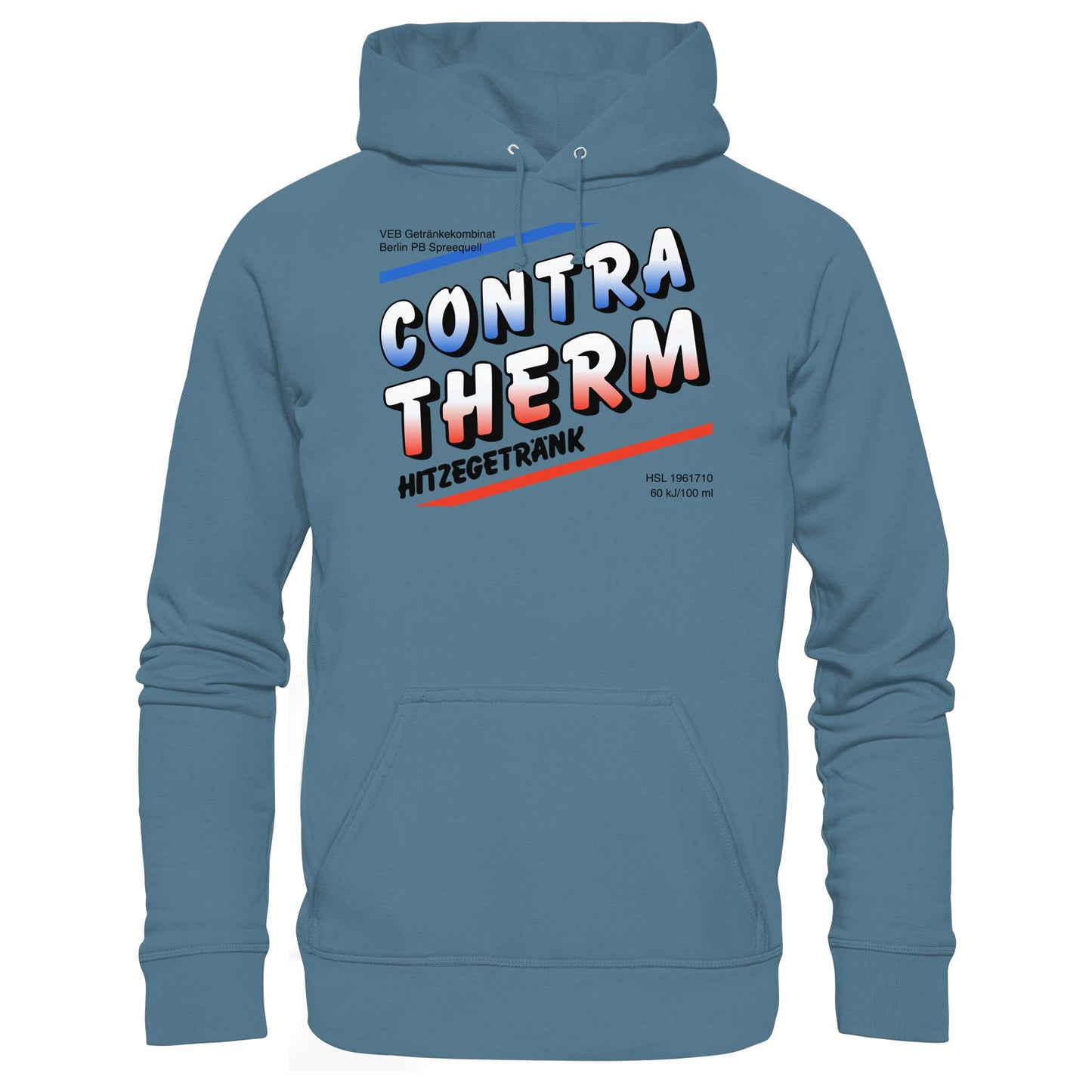 DDR Ostalgie Kapuze / Hoodie Unisex • CONTRA THERM - VEB GETRÄNKEKOMBINAT BERLIN SPREEQUELL
