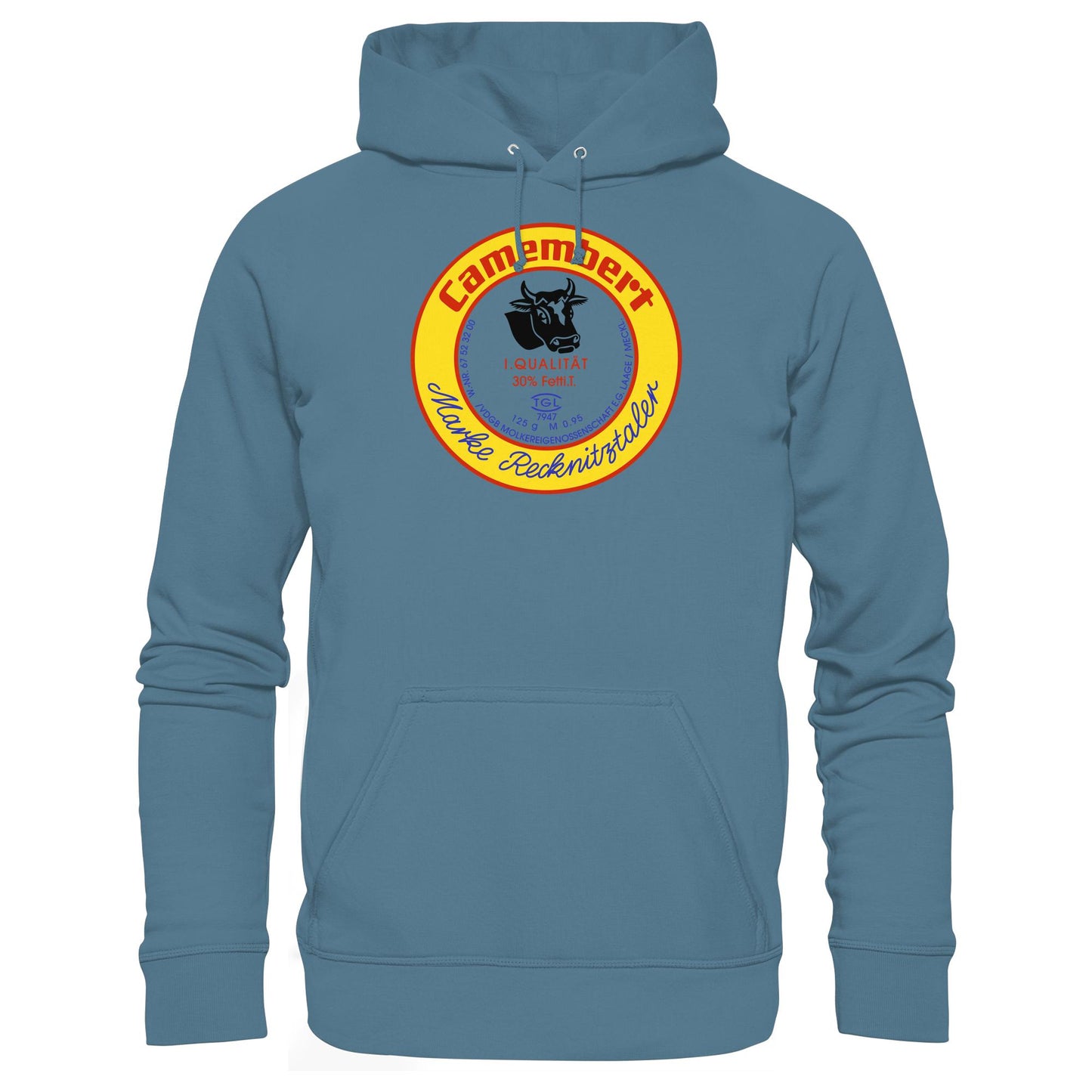 DDR Ostalgie Kapuze / Hoodie Unisex • RECKNITZTALER CAMEMBERT - MOLKEREIGENOSSENSCHAFT LAAGE