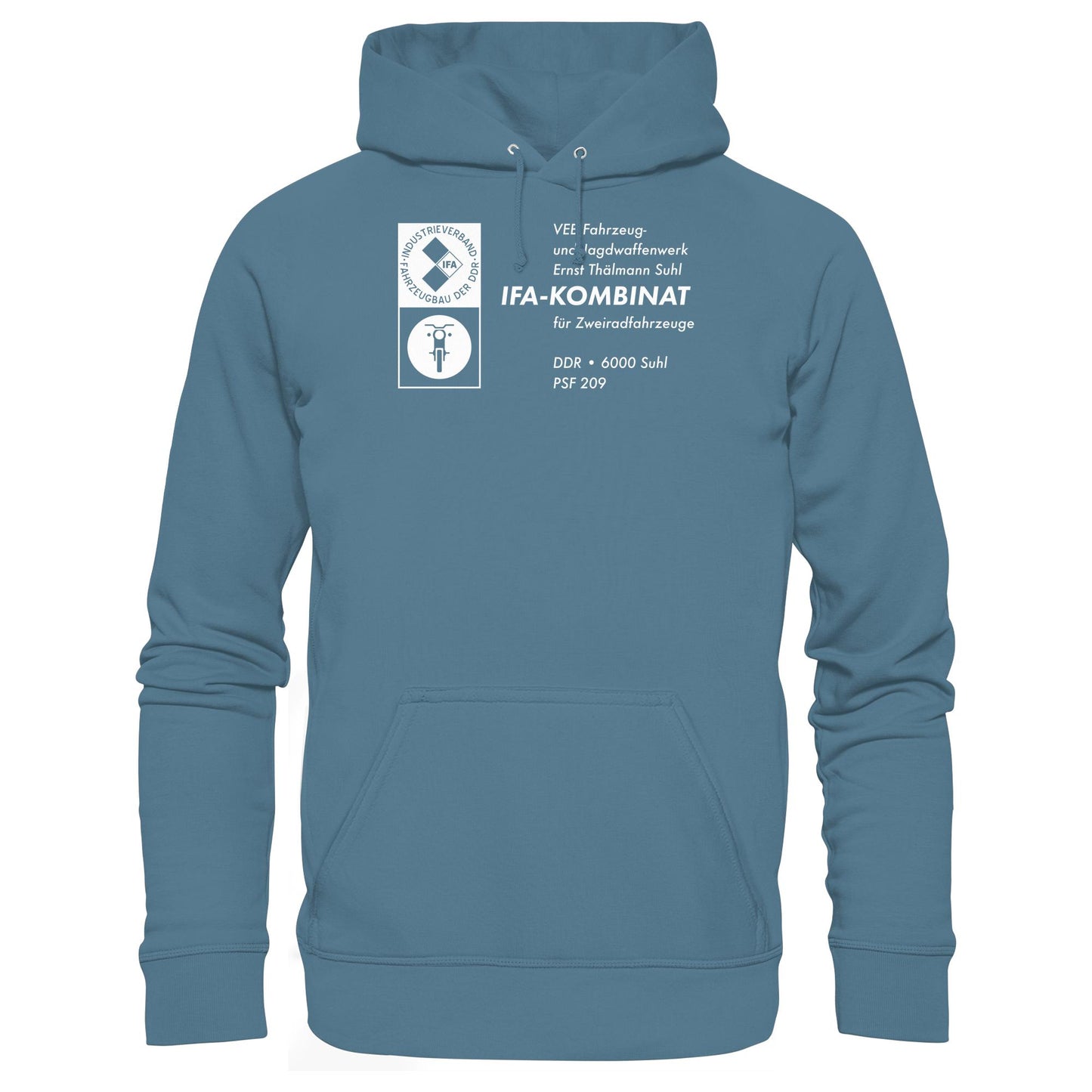 DDR Ostalgie Kapuze / Hoodie Unisex • VEB FAHRZEUG- UND JAGDWAFFENWERK ERNST THÄLMANN SUHL