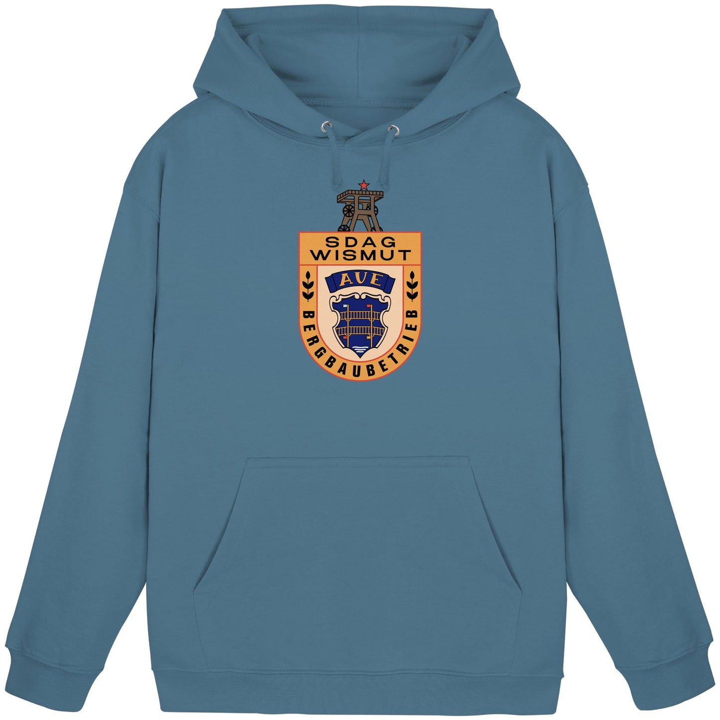 DDR Ostalgie Kapuze / Hoodie Unisex • SDAG WISMUT AUE - ABZEICHEN