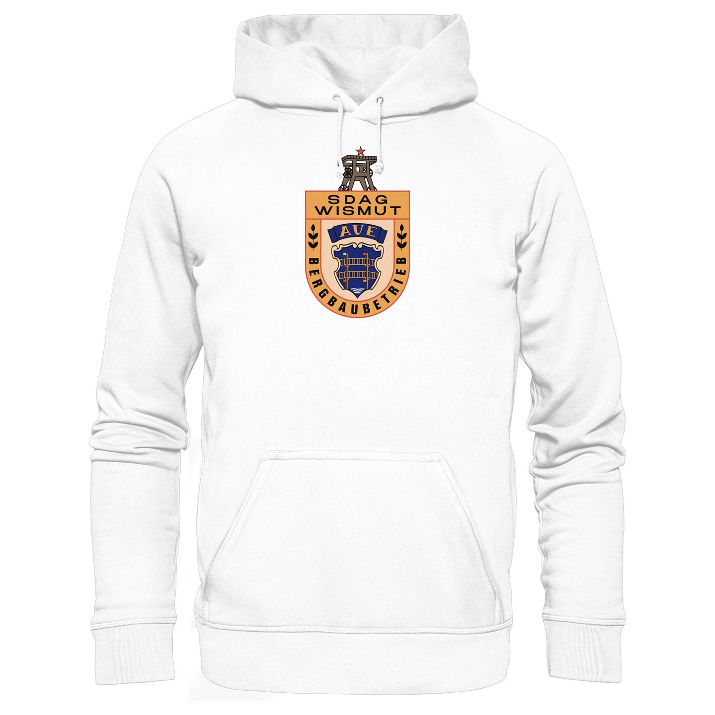 DDR Ostalgie Kapuze / Hoodie Unisex • SDAG WISMUT AUE - ABZEICHEN