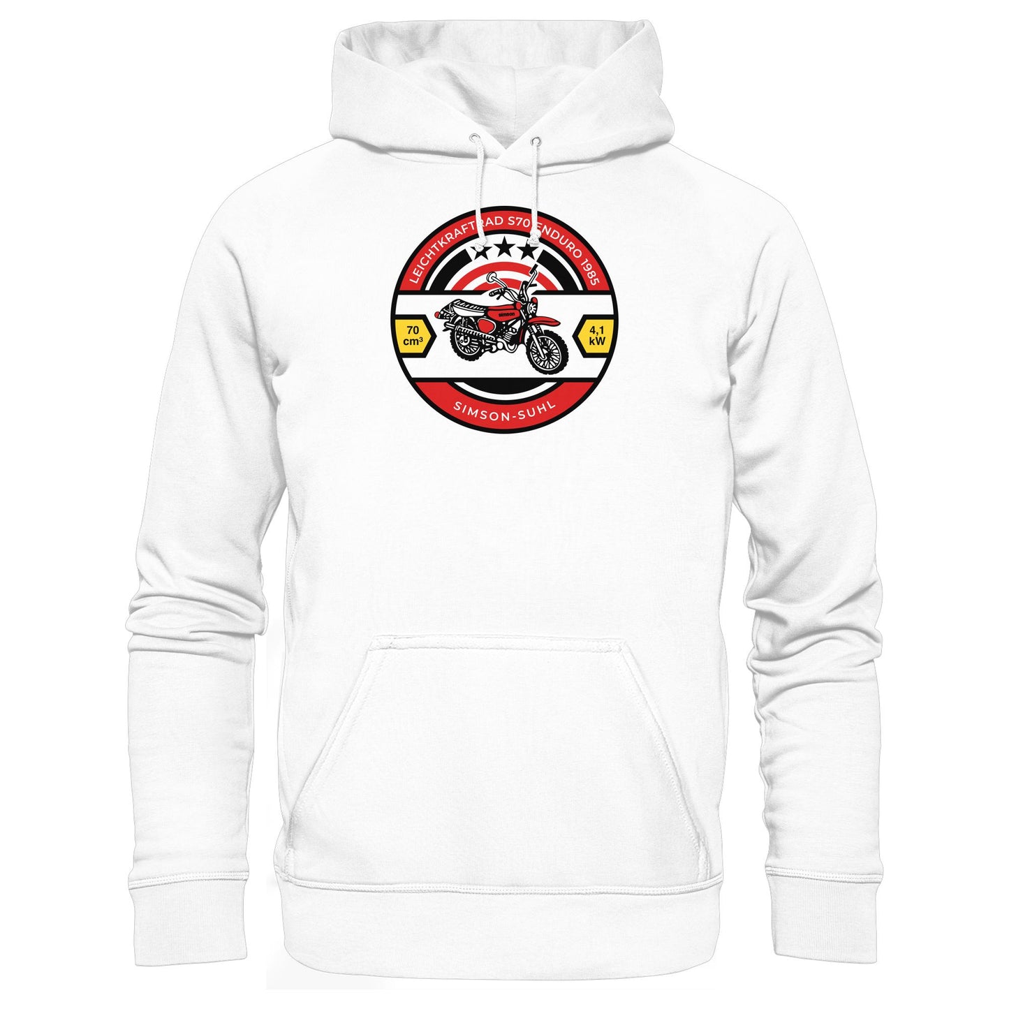 DDR Ostalgie Kapuze / Hoodie Unisex • SIMSON S70 - ORIGINAL BIERDECKEL