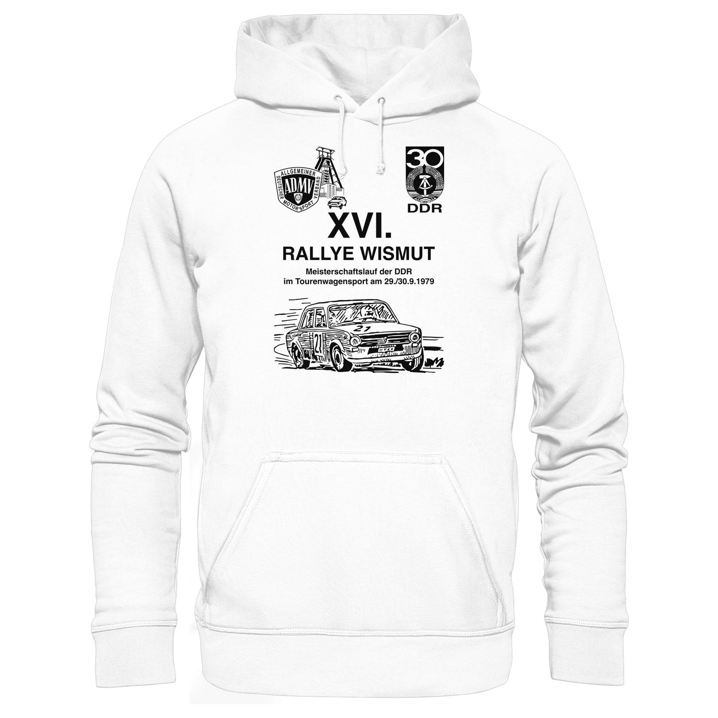 DDR Ostalgie Kapuze / Hoodie Unisex • 16. RALLYE WISMUT, MEISTERSCHAFTSLAUF DER DDR - 1979
