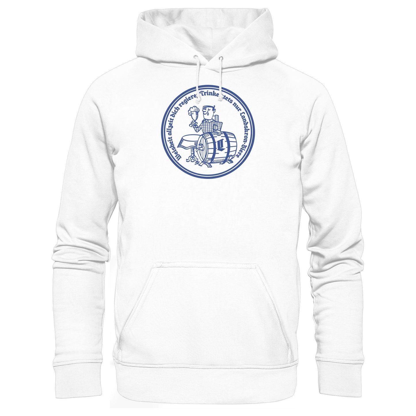 DDR Ostalgie Kapuze / Hoodie Unisex • WEISHEIT ALLZEIT DICH REGIERE - LANDSKRON BIERE