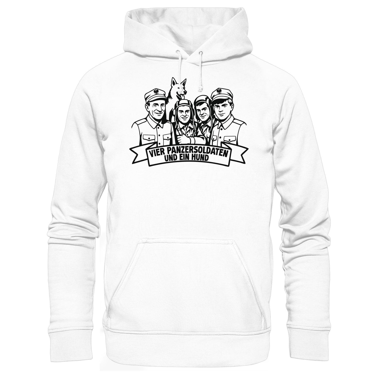 DDR Ostalgie Kapuze / Hoodie Unisex • VIER PANZERSOLDATEN UND EIN HUND