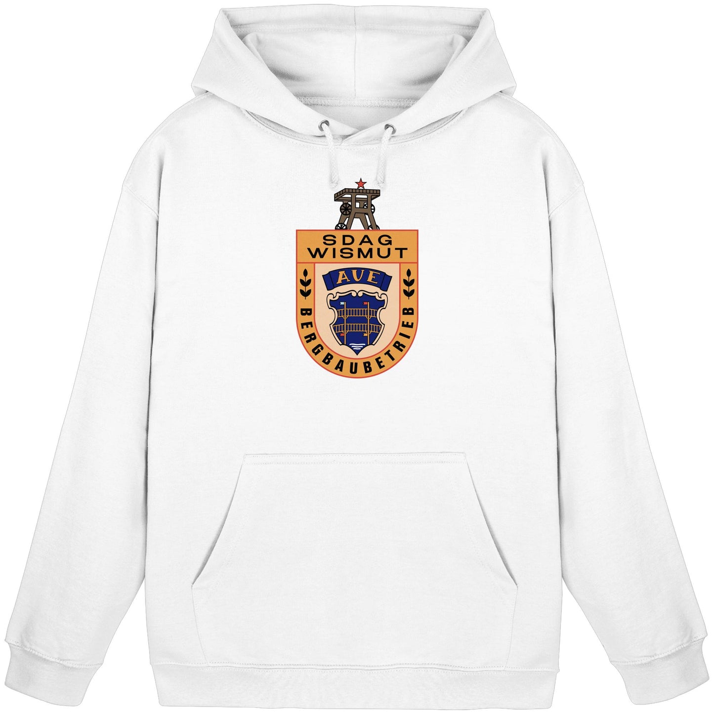 DDR Ostalgie Kapuze / Hoodie Unisex • SDAG WISMUT AUE - ABZEICHEN