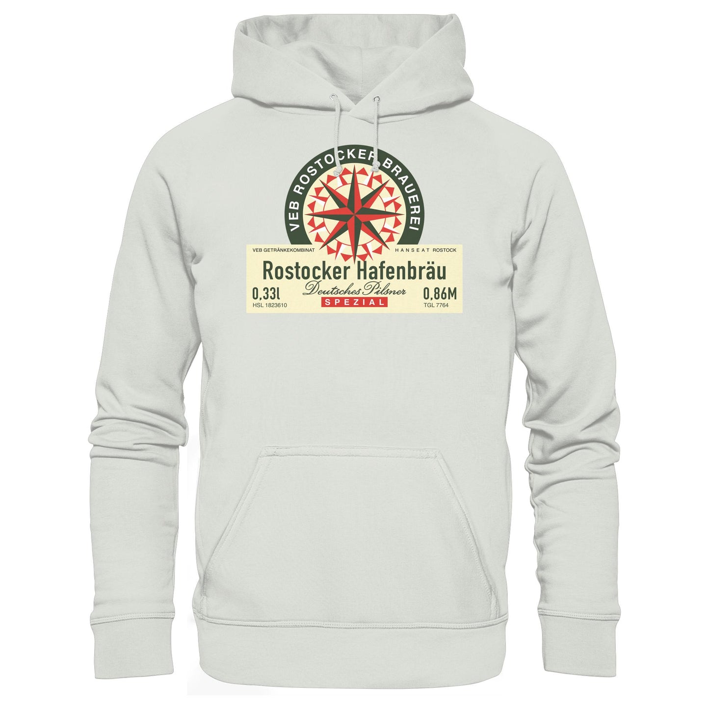 DDR Ostalgie Kapuze / Hoodie Unisex • VEB GETRÄNKEKOMBINAT HANSEAT ROSTOCK - HAFENBRÄU