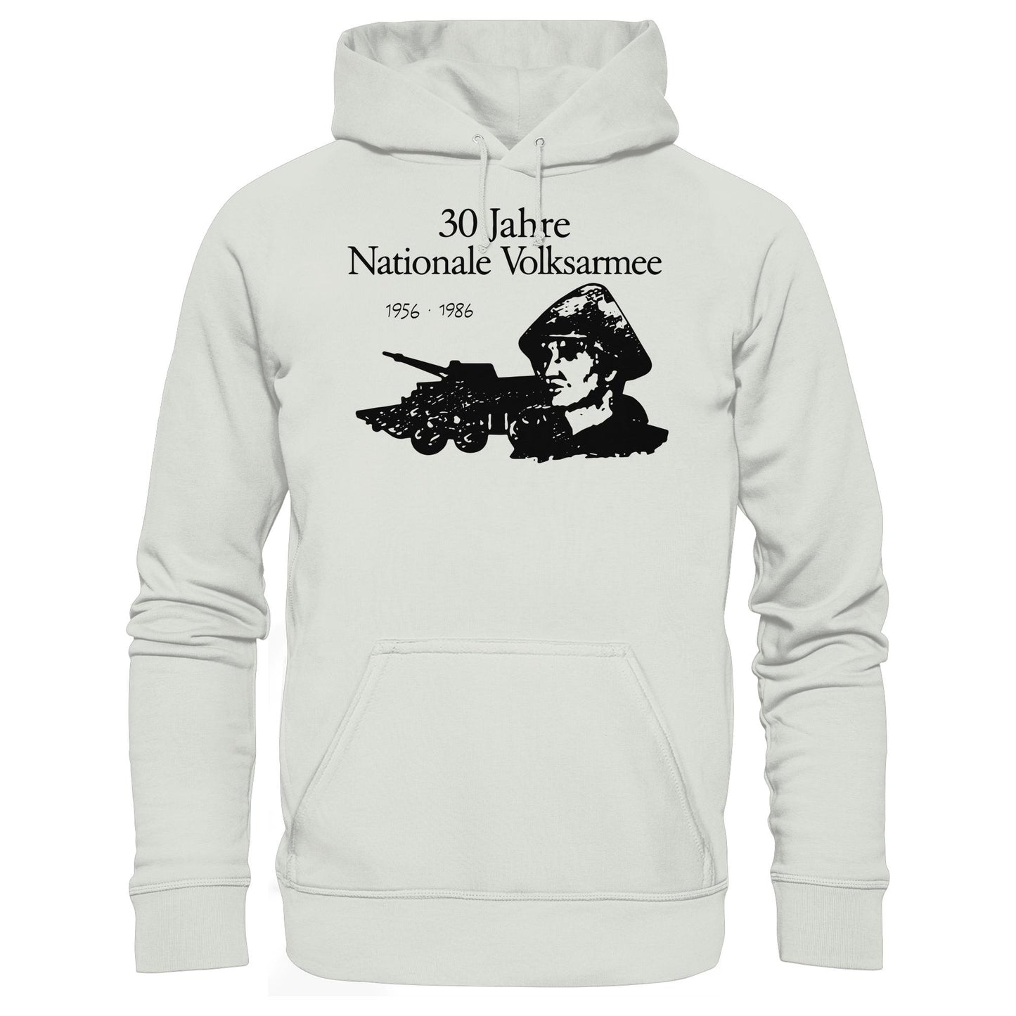 DDR Ostalgie Kapuze / Hoodie Unisex • 30 JAHRE NATIONALE VOLKSARMEE (ORIGINAL BRIEFMARKE)
