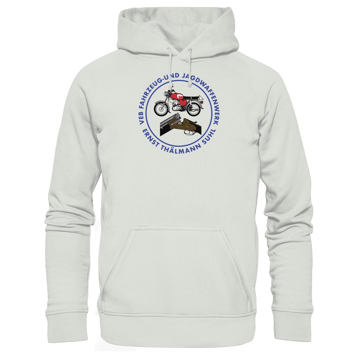 DDR Ostalgie Kapuze / Hoodie Unisex • VEB SUHL ERNST-THÄLMANN-WERK (LOGO 1980ER)