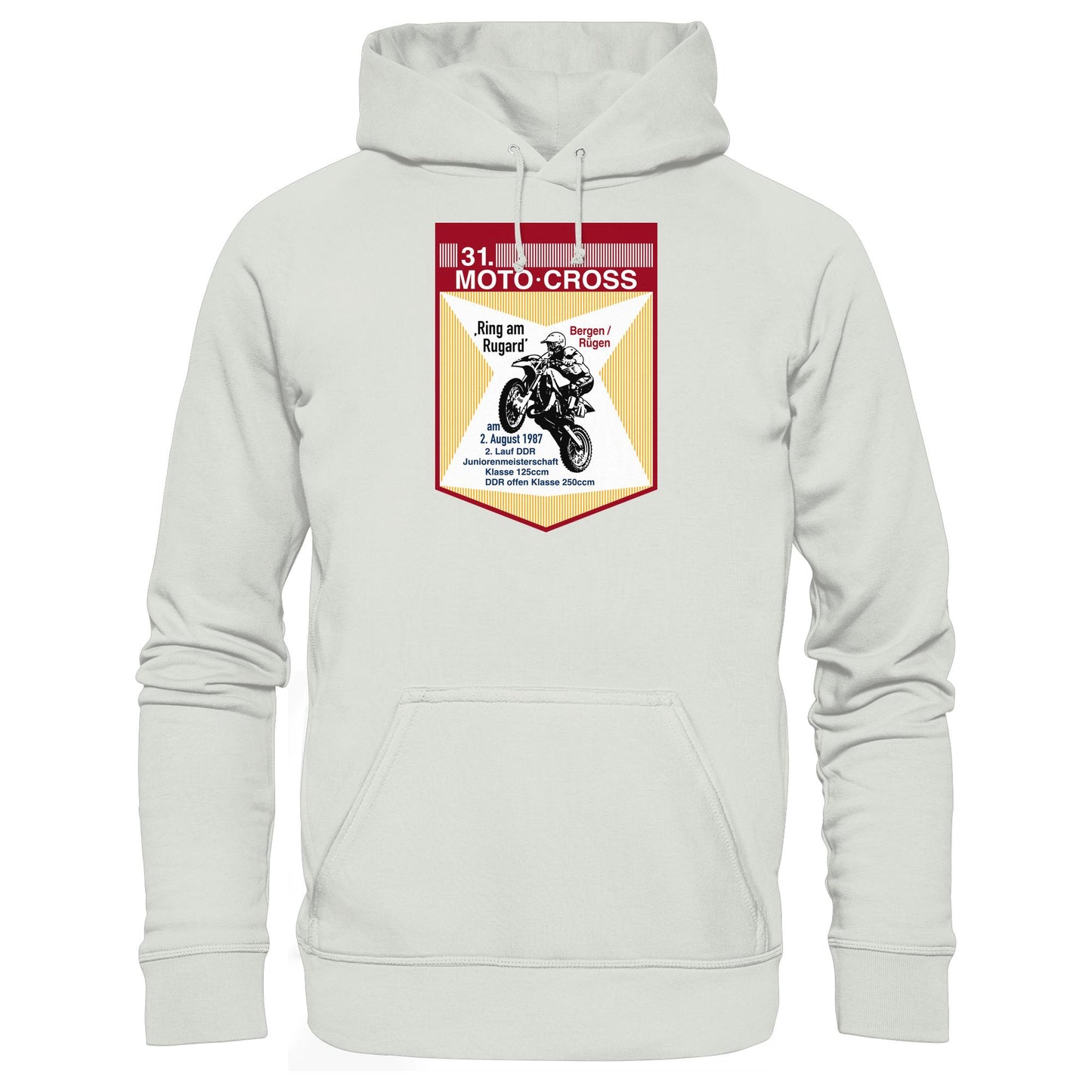 DDR Ostalgie Kapuze / Hoodie Unisex • 31. MOTO-CROSS DDR-MEISTERSCHAFT - 1987 BERGEN RÜGEN
