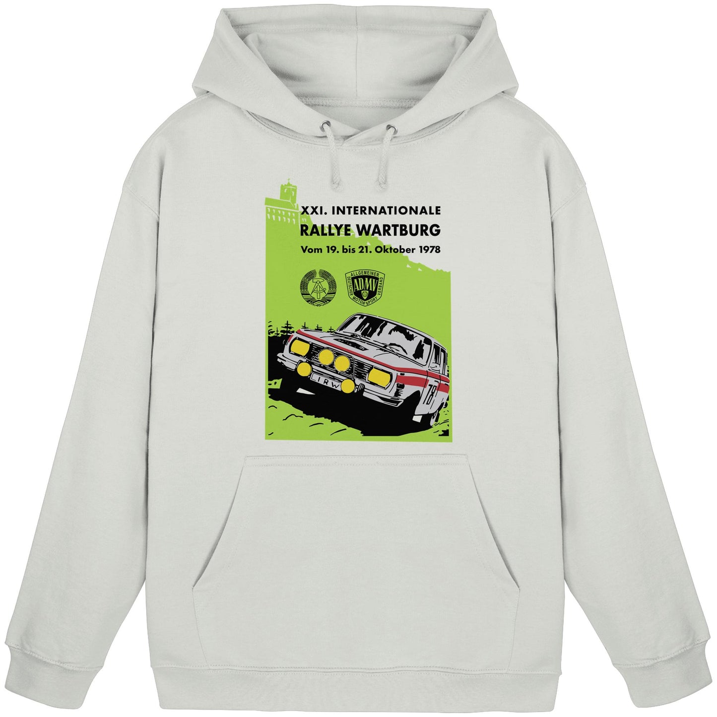 DDR Ostalgie Kapuze / Hoodie Unisex • INTERNATIONALE RALLYE WARTBURG - 1978