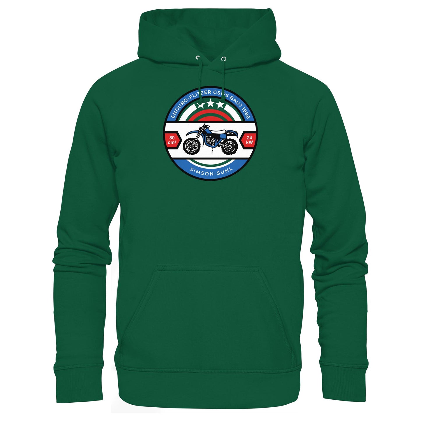 DDR Ostalgie Kapuze / Hoodie Unisex • SIMSON ENDURO GS125 - ORIGINAL BIERDECKEL