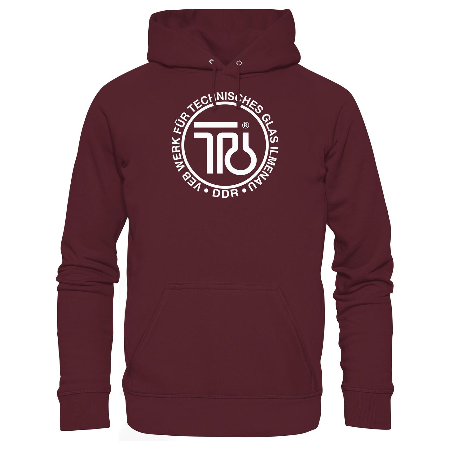 DDR Ostalgie Kapuze / Hoodie Unisex • VEB WERK FÜR TECHNISCHES GLAS ILMENAU