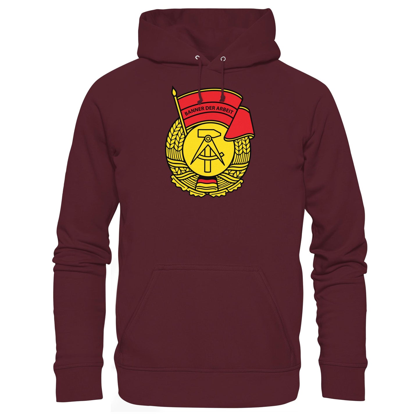 DDR Ostalgie Kapuze / Hoodie Unisex • BANNER DER ARBEIT