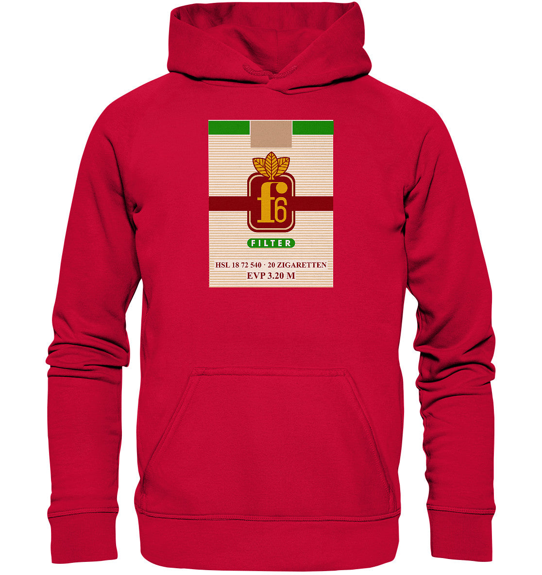 DDR Ostalgie Kapuze / Hoodie Unisex • F6 FILTER ZIGARETTEN