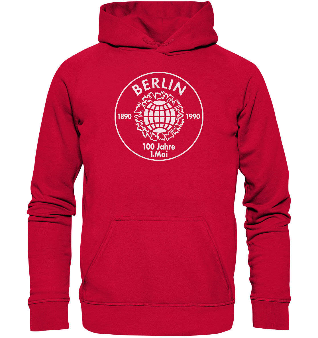 DDR Ostalgie Kapuze / Hoodie Unisex • BERLIN - 100 JAHRE 1. MAI - 1990