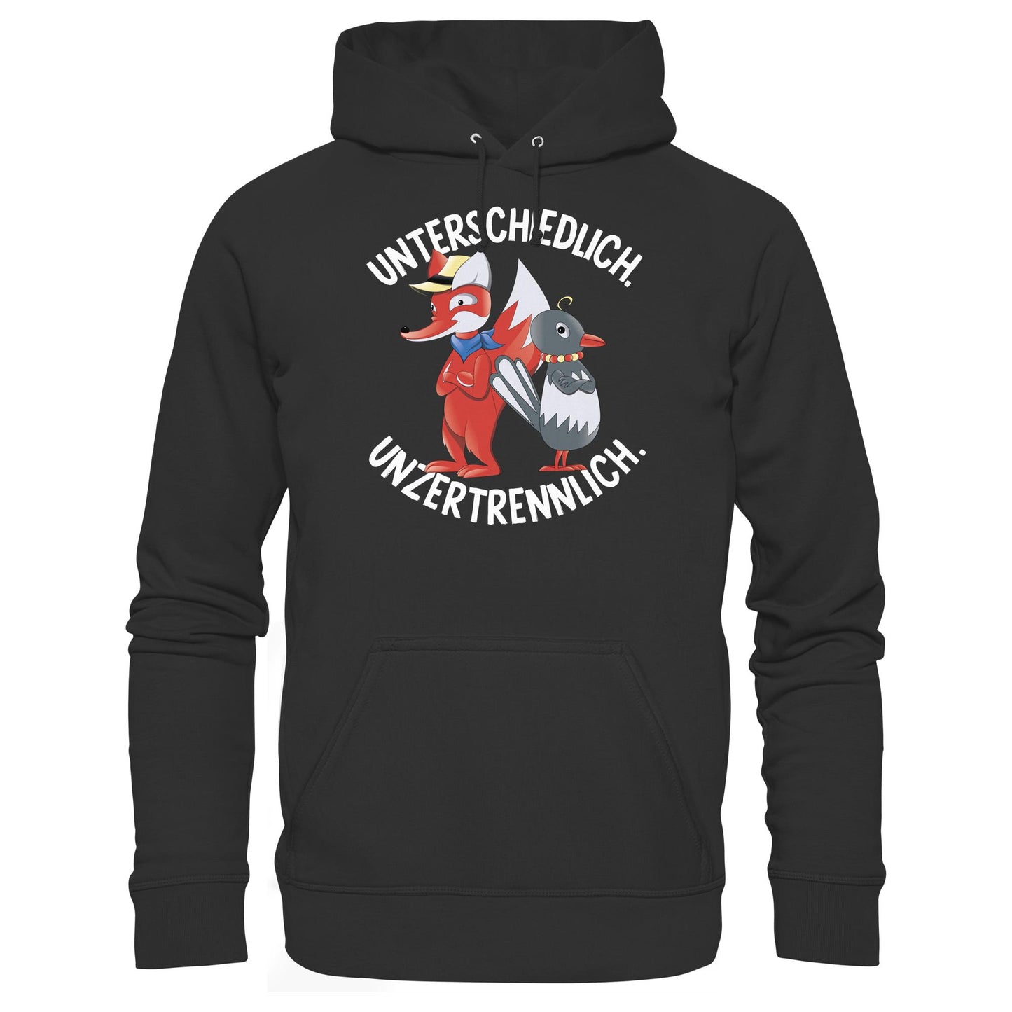 DDR Ostalgie Kapuze / Hoodie Unisex • UNSER SANDMÄNNCHEN - HERR FUCHS & FRAU ELSTER, UNZERTRENNLICH