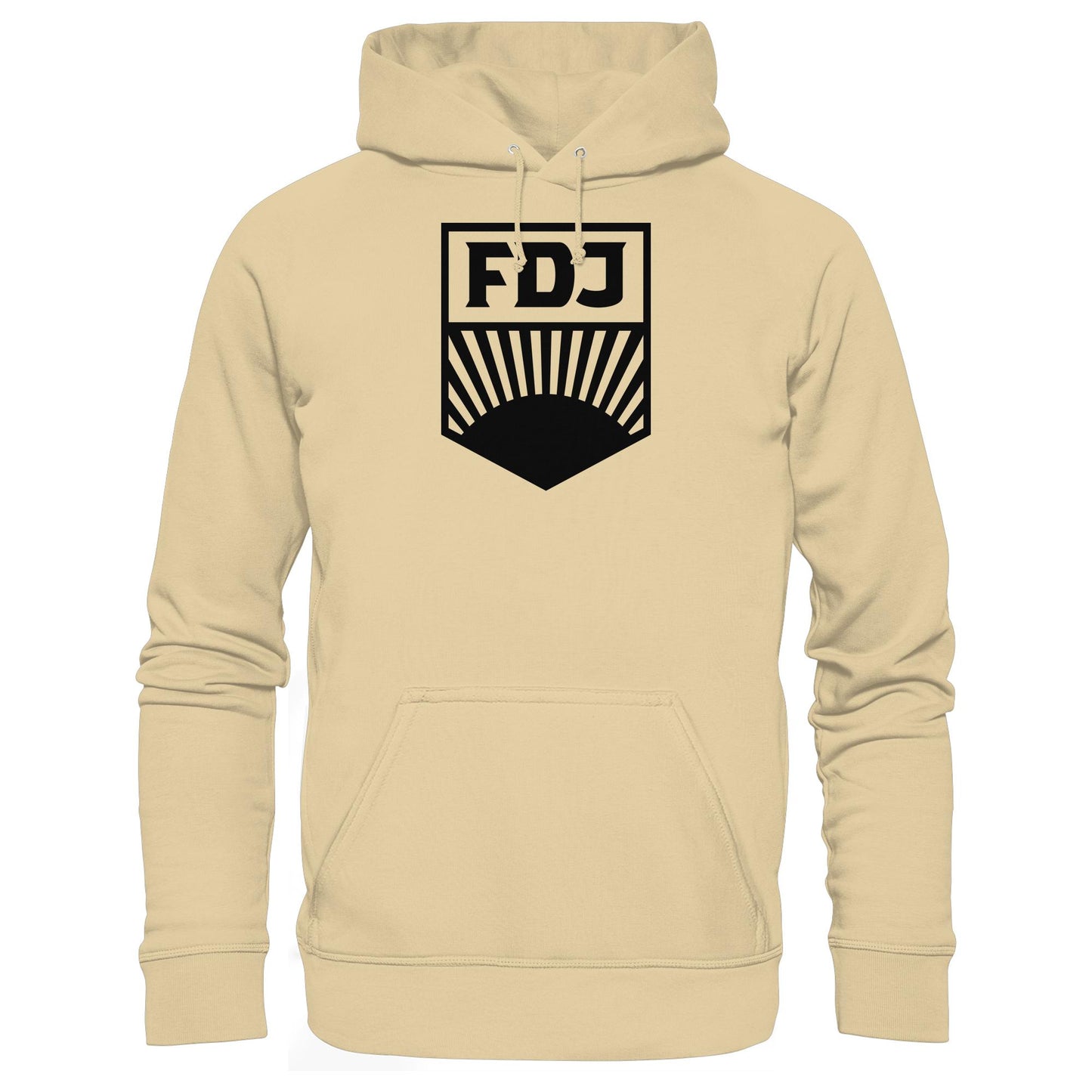 DDR Ostalgie Kapuze / Hoodie Unisex • FDJ FREIE DEUTSCHE JUGEND - SCHWARZ