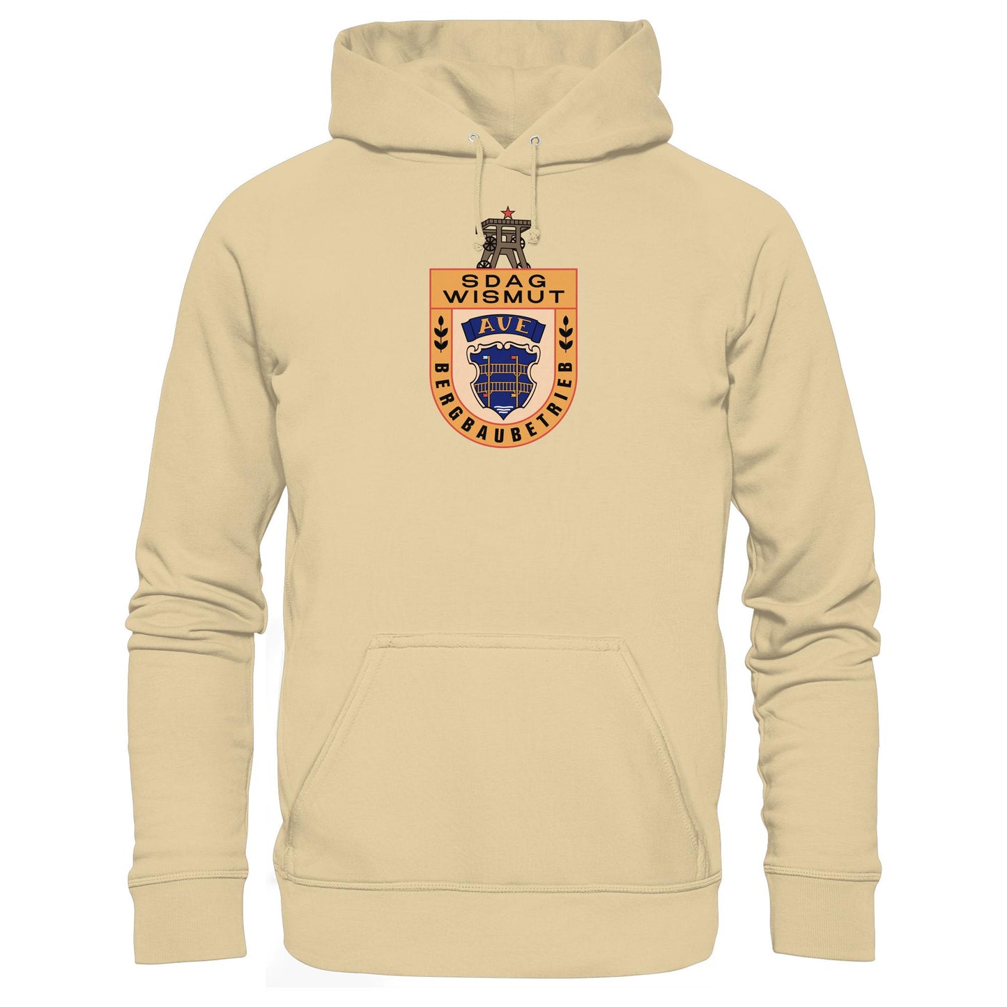 DDR Ostalgie Kapuze / Hoodie Unisex • SDAG WISMUT AUE - ABZEICHEN