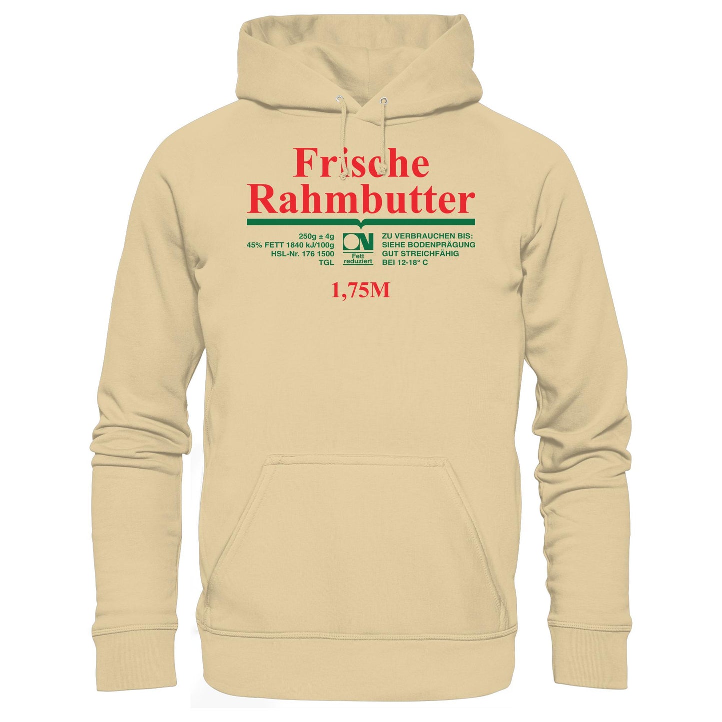 DDR Ostalgie Kapuze / Hoodie Unisex • FRISCHE RAHMBUTTER - KONSUM