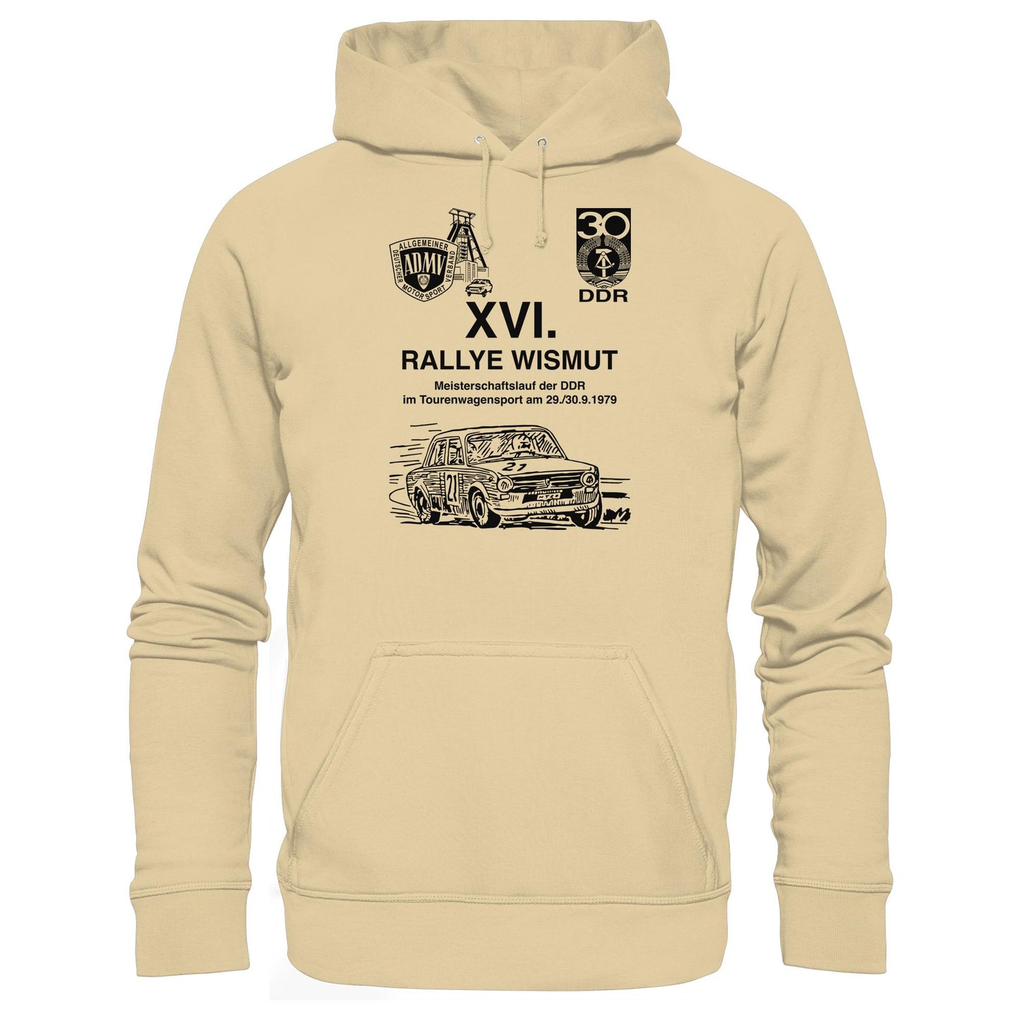 DDR Ostalgie Kapuze / Hoodie Unisex • 16. RALLYE WISMUT, MEISTERSCHAFTSLAUF DER DDR - 1979