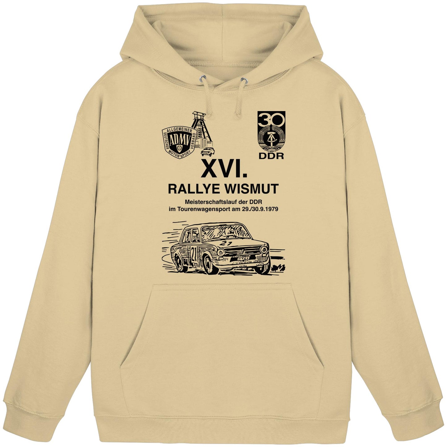 DDR Ostalgie Kapuze / Hoodie Unisex • 16. RALLYE WISMUT, MEISTERSCHAFTSLAUF DER DDR - 1979
