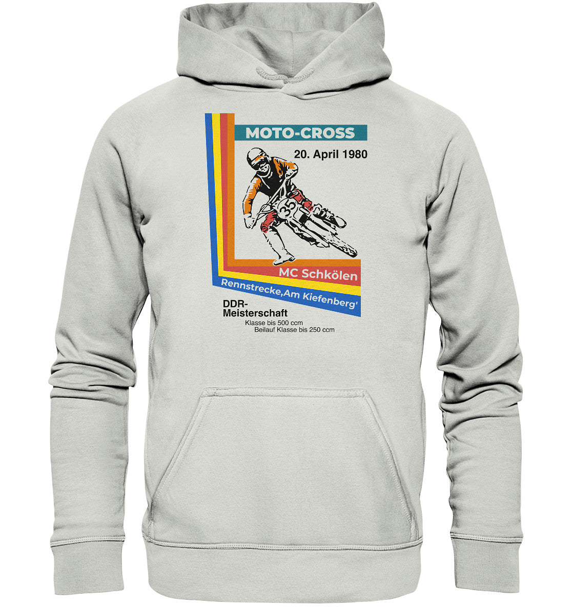 DDR Ostalgie Kapuze / Hoodie Unisex • DDR MOTOCROSS MEISTERSCHAFT 1980