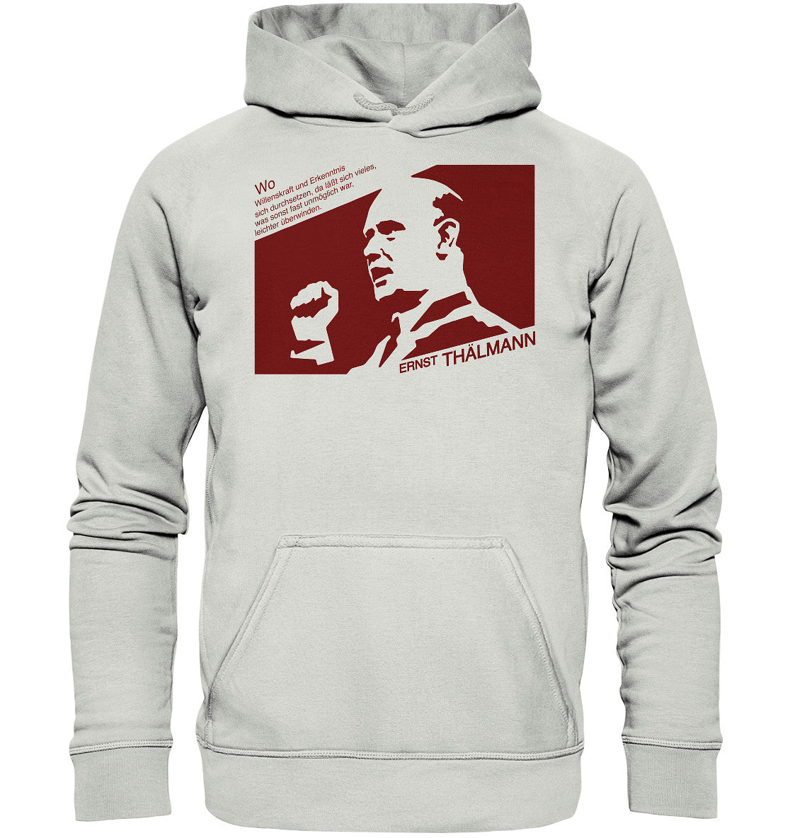 DDR Ostalgie Kapuze / Hoodie Unisex • ERNST THÄLMANN - ORIGINAL DDR-PLAKAT