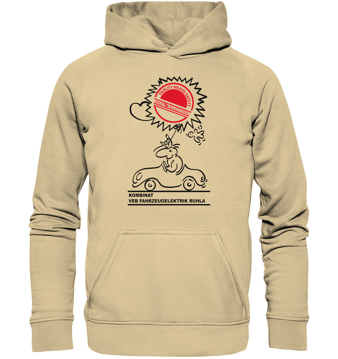 DDR Ostalgie Kapuze / Hoodie Unisex • AKA ELEKTRIK - VEB FAHRZEUGELEKTRIK RUHLA