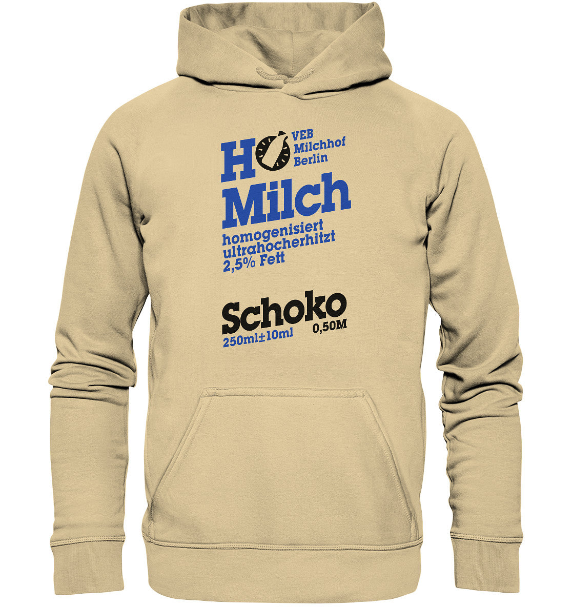 DDR Ostalgie Kapuze / Hoodie Unisex • VEB MILCHHOF BERLIN - hell