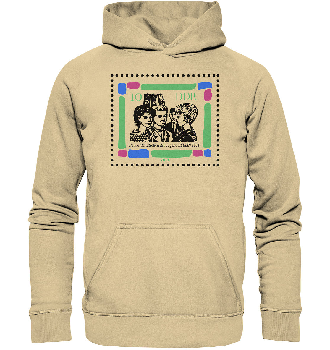 DDR Ostalgie Kapuze / Hoodie Unisex • BRIEFMARKE - DEUTSCHLANDTREFFEN DER JUGEND