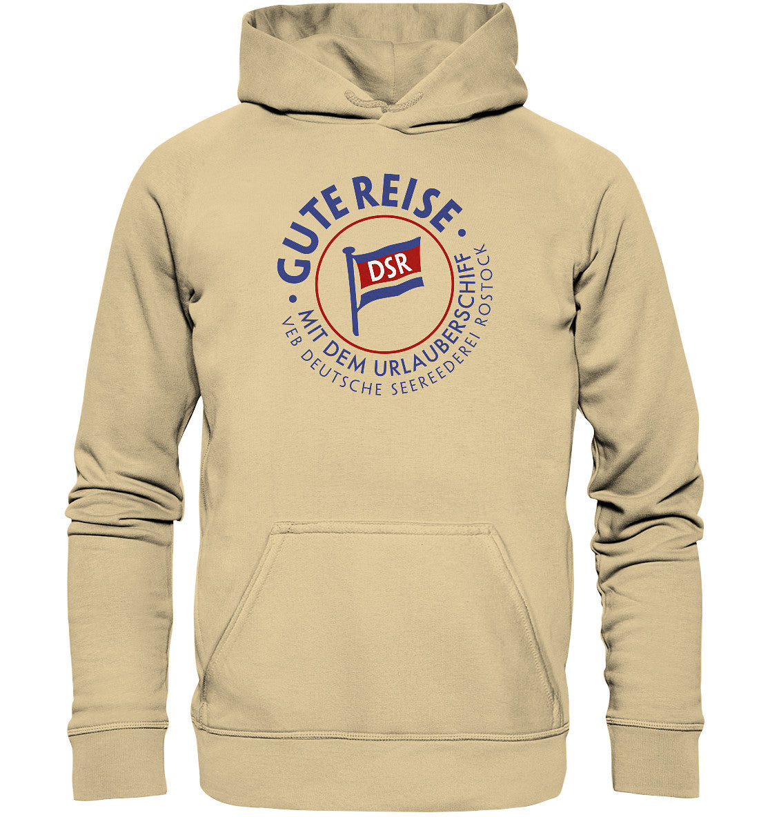 DDR Ostalgie Kapuze / Hoodie Unisex • DSR GUTE REISE - VEB DEUTSCHE SEEREEDEREI - hell